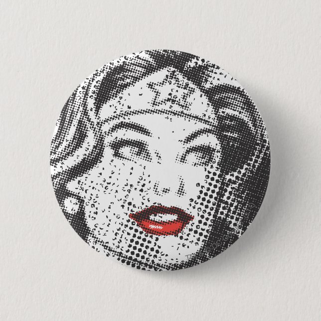 Wonder Woman Red Lips Button (Front)