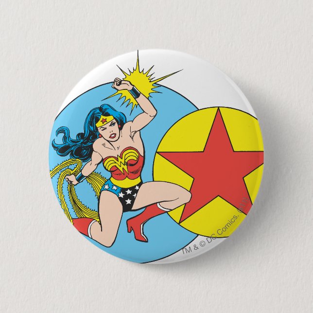 Wonder Woman Red Star Button (Front)