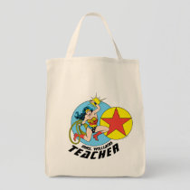 Wonder Woman Red Star Teacher Tote Bag