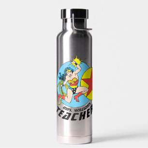 Wonder Woman Red Star Teacher Water Bottle