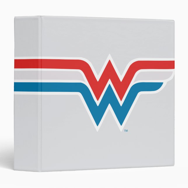 Wonder Woman Red White and Blue Logo Binder (Front/Spine)