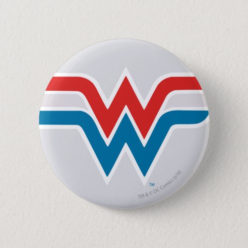 Wonder Woman Red White and Blue Logo Button