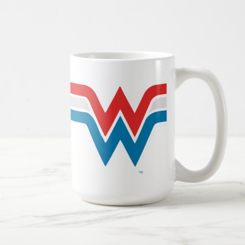 Wonder Woman Red White and Blue Logo Coffee Mug