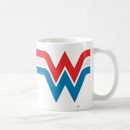 Wonder Woman Red White and Blue Logo Coffee Mug