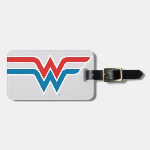 Wonder Woman Red White and Blue Logo Luggage Tag