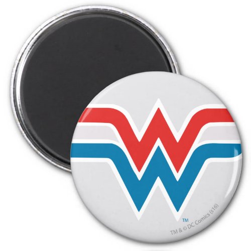 Wonder Woman Red White and Blue Logo Magnet
