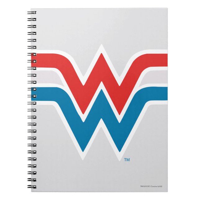 Wonder Woman Red White and Blue Logo Notebook (Front)