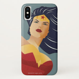 Wonder Woman Retro City Sunburst iPhone X Case