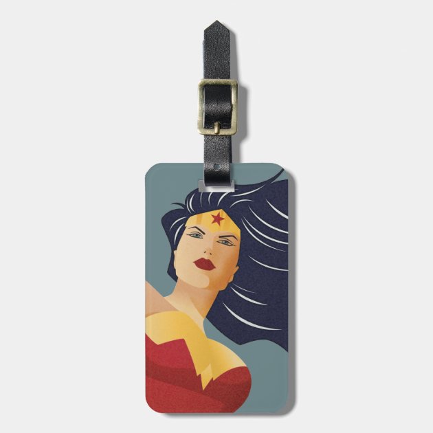 wonder woman luggage tag