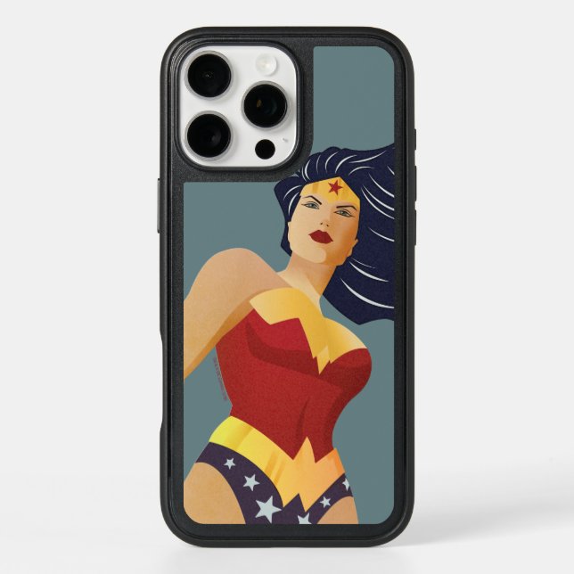 Wonder Woman Retro City Sunburst Otterbox iPhone Case (Back)