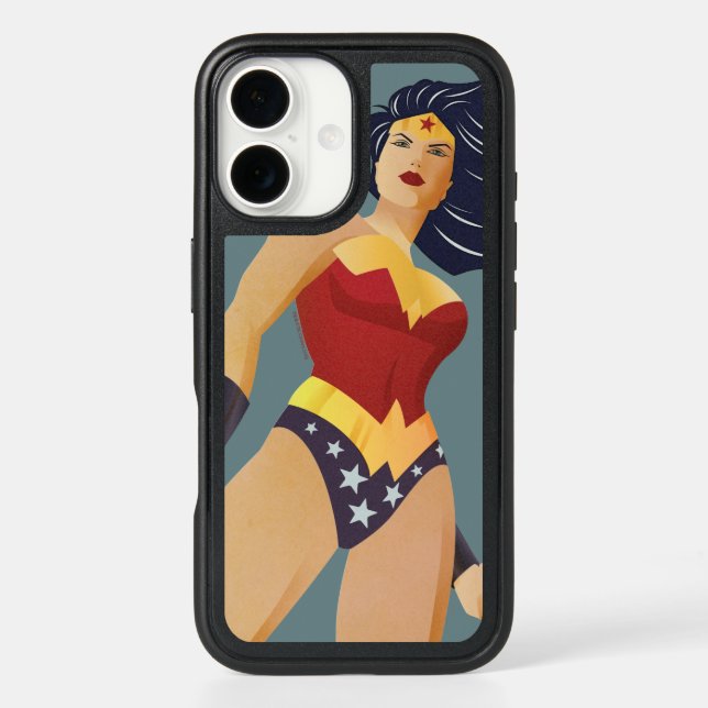 Wonder Woman Retro City Sunburst Otterbox iPhone Case (Back)
