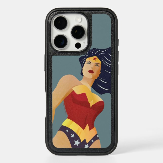 Wonder Woman Retro City Sunburst Otterbox iPhone Case (Back)