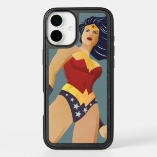 Wonder Woman Retro City Sunburst iPhone 16 Plus Case
