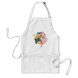 Wonder Woman Retro Flowers Adult Apron