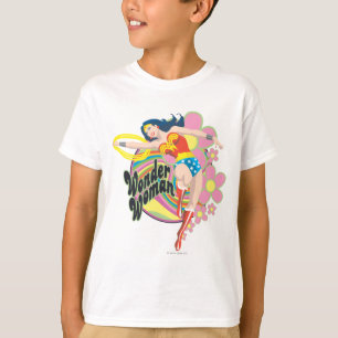 Wonder Woman Retro Flowers T-Shirt