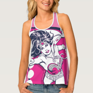Wonder Woman Retro Glam Character Art Tank Top