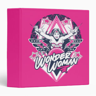 Wonder Woman Retro Glam Rock Graphic Binder