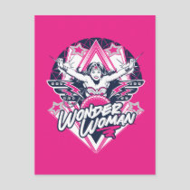 Wonder Woman Retro Glam Rock Graphic Postcard