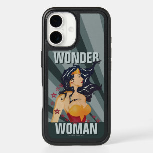 Wonder Woman Retro Profile Sunburst iPhone 16 Case