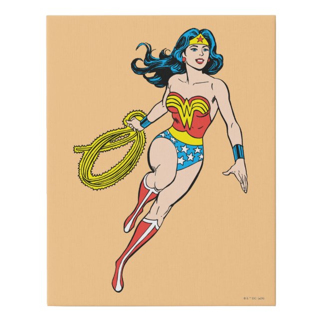 Wonder Woman Run Faux Canvas Print (Front)