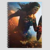 Wonder Woman Running on Battlefield Notebook