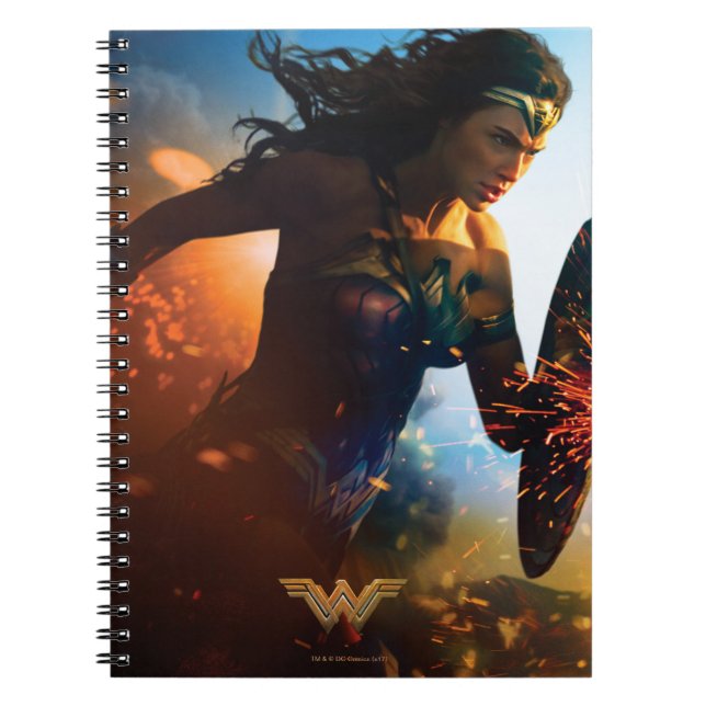 Wonder Woman Running on Battlefield Notebook (Front)