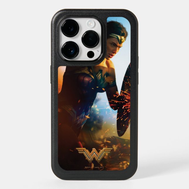 Wonder Woman Running on Battlefield Otterbox iPhone Case (Back)