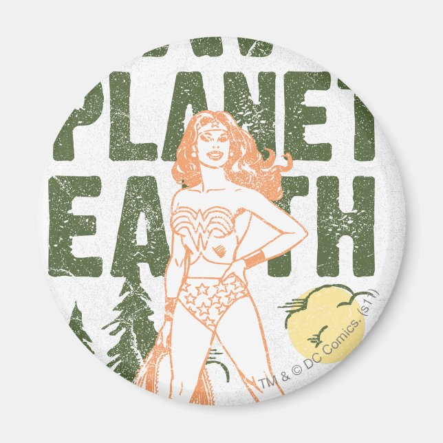 Wonder Woman Save Planet Earth Magnet (Front)
