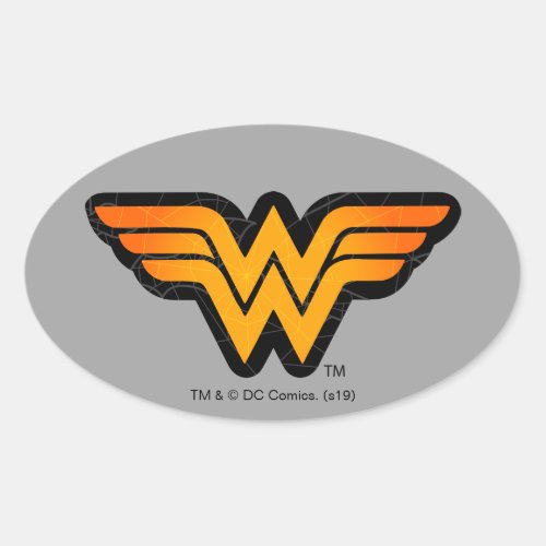 Wonder Woman  Seasonally Inspired Logo Oval Sticker