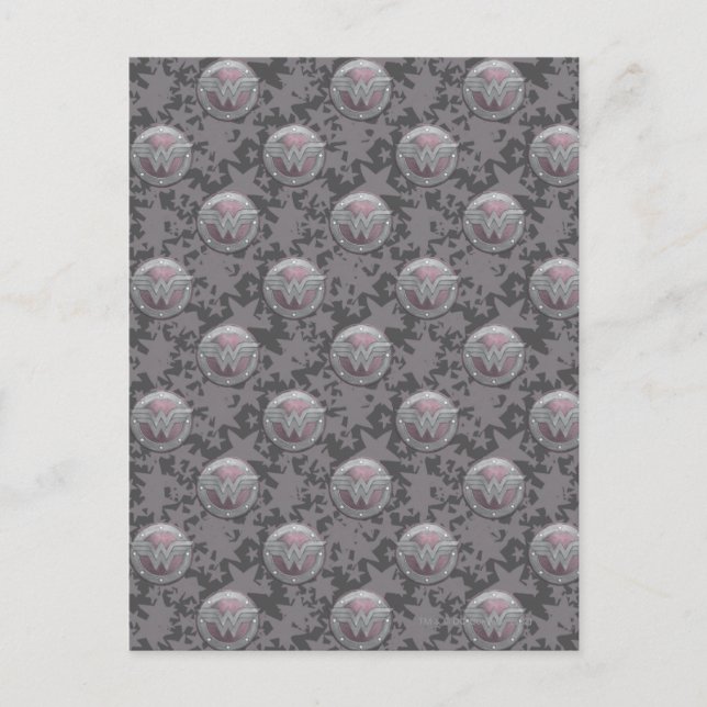 Wonder Woman Shield Pattern Postcard (Front)