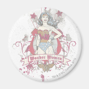 Wonder Woman Shooting Stars Magnet