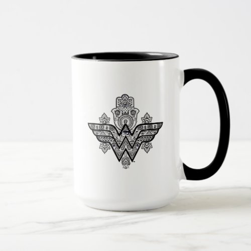 Wonder Woman Spiritual Paisley Hamsa Logo Mug