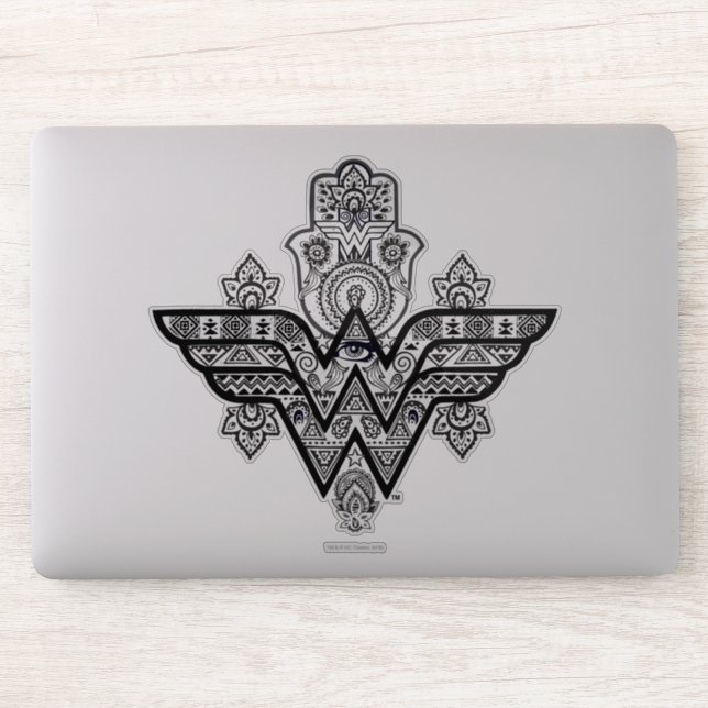 Wonder Woman Spiritual Paisley Hamsa Logo Sticker (Computer)
