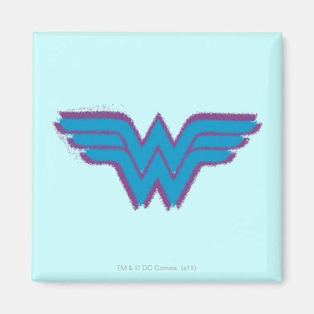 Wonder Woman Spray Paint Logo Magnet (Front)