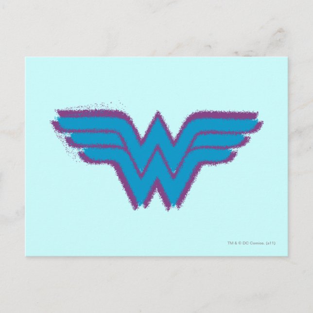 Wonder Woman Spray Paint Logo Postcard (Front)