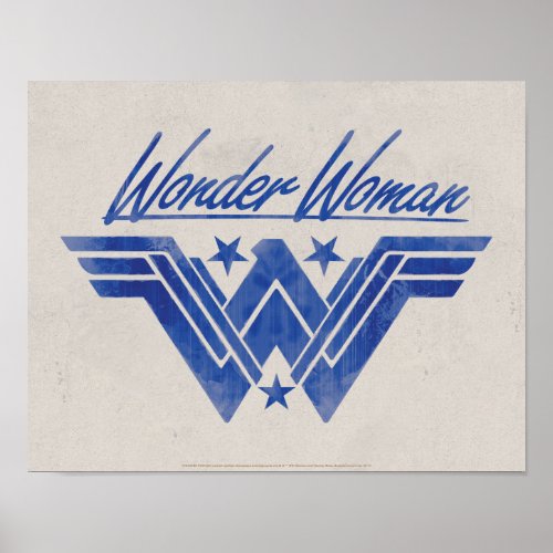 Wonder Woman Stacked Stars Symbol Poster