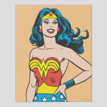 Wonder Woman Standing Faux Canvas Print