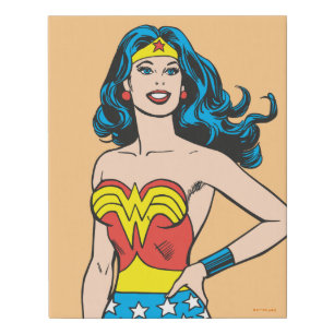 Wonder Woman Standing Faux Canvas Print