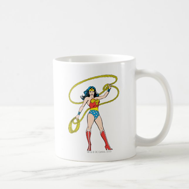 Wonder Woman Standing with Lasso Coffee Mug (Right)
