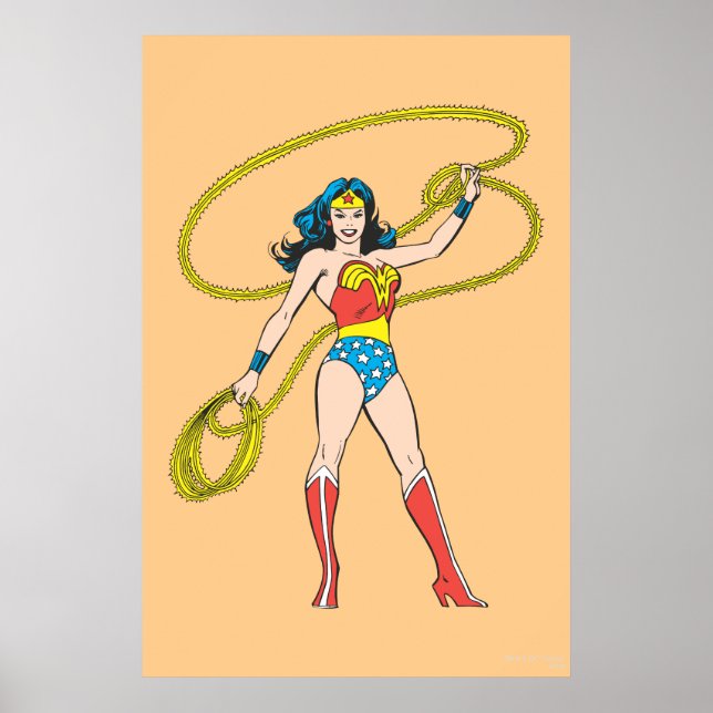 Wonder Woman Standing with Lasso Poster (Front)