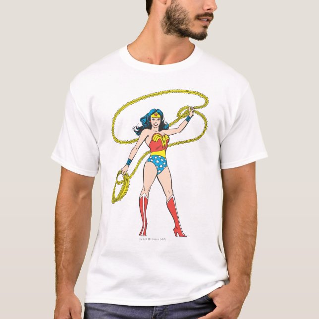 Wonder Woman Standing with Lasso T-Shirt (Front)
