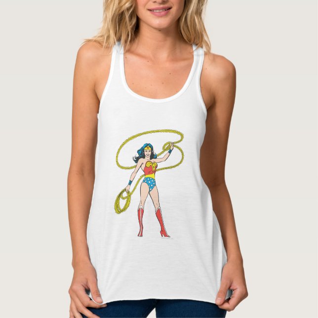 Wonder Woman Standing with Lasso Tank Top (Front)