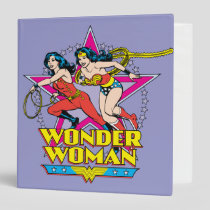 Wonder Woman Star Background 3 Ring Binder