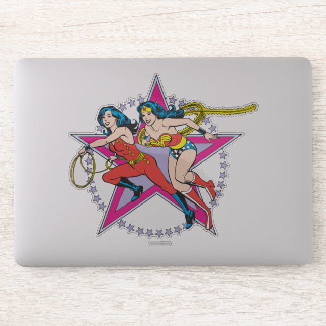 Wonder Woman Star Background Sticker (Computer)