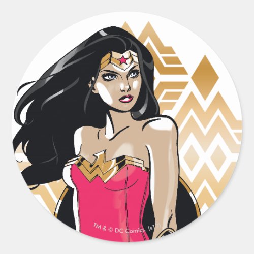 Wonder Woman Strength Classic Round Sticker