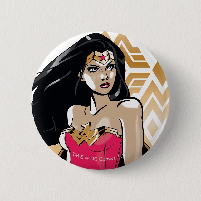 Wonder Woman Strength Pinback Button (Front)