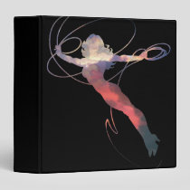 Wonder Woman Sunset Sky Silhouette 3 Ring Binder