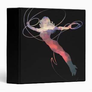 Wonder Woman Sunset Sky Silhouette 3 Ring Binder