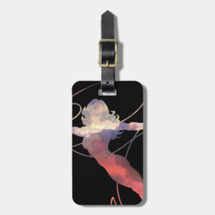 Wonder Woman Sunset Sky Silhouette Luggage Tag