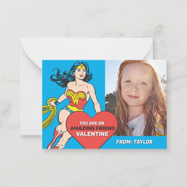 Wonder Woman Super Friend | Valentine's Day Note Card (Front)